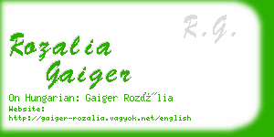 rozalia gaiger business card